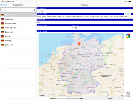 Screenshot #6 pour Ortsdaten