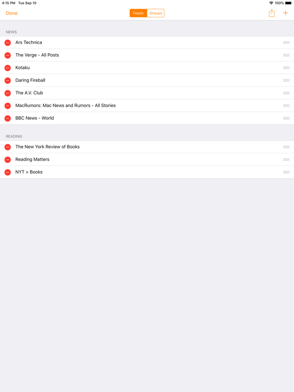 Heartfeed RSS Reader iPad screenshot 5 - News app