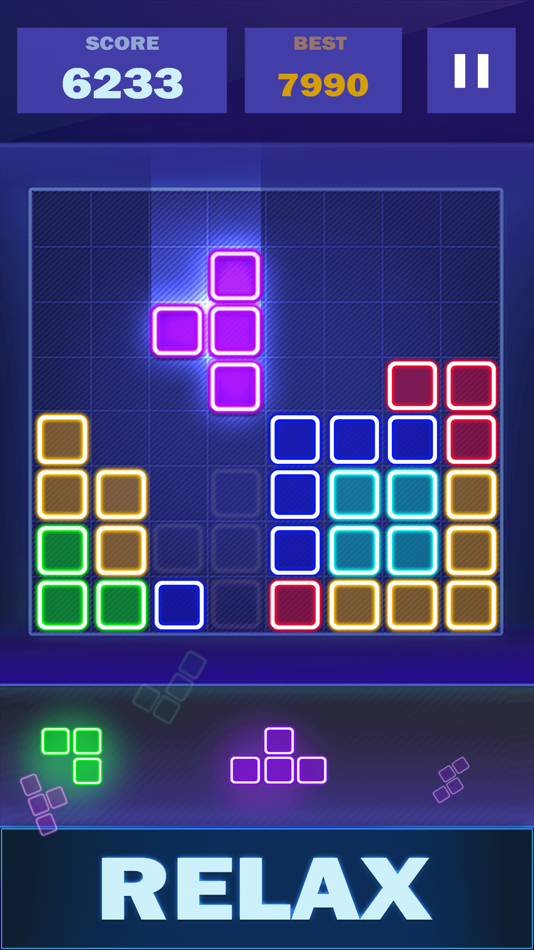 #2. Glow Block Puzzle Legend (iOS) By: 冰星 余