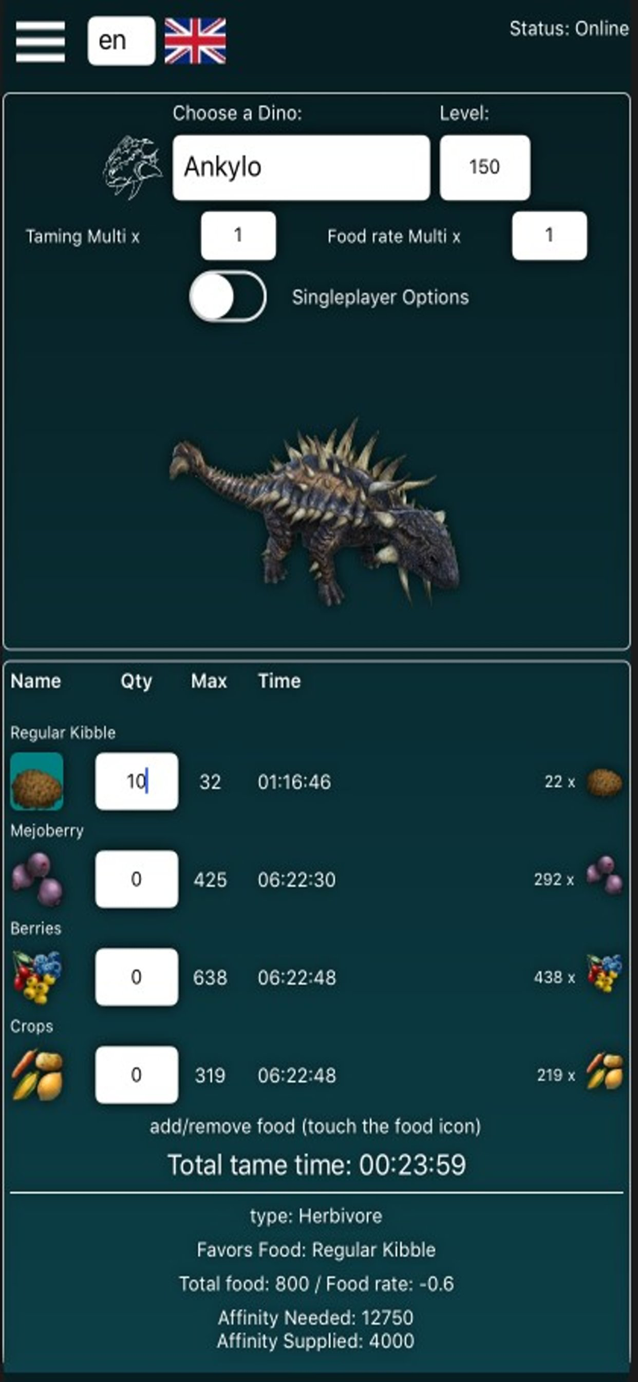A-Calc for Ark Survival Evolve