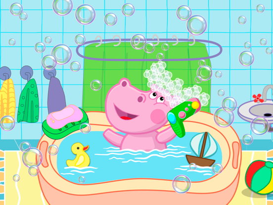 Hippo pet care game simulator iPad screenshot 4 - Games app