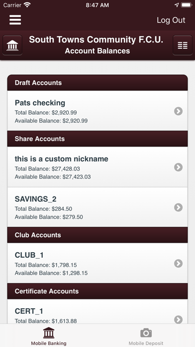 South Towns Community FCU Screenshot