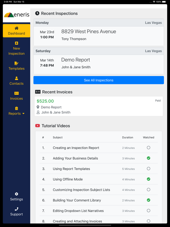 Eneris iPad screenshot 3 - Business app