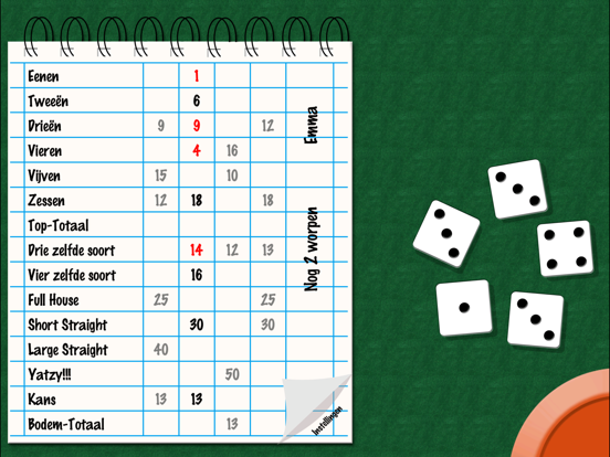Yatzy HD iPad app afbeelding 3