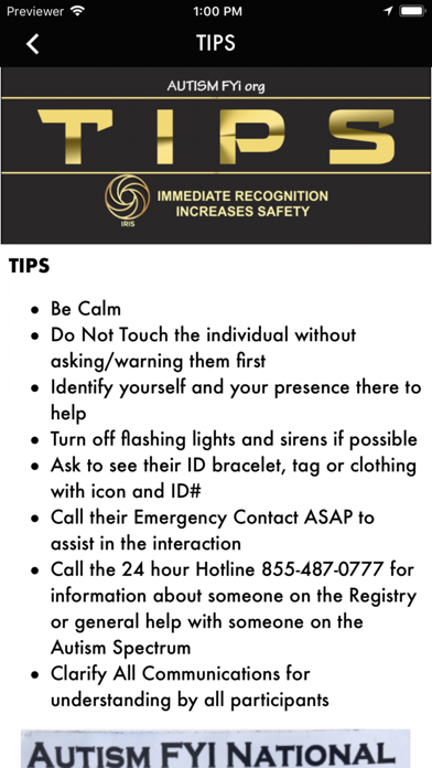 Autism FYI Safety App screenshot 2
