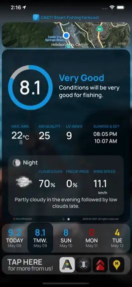 Game screenshot CAST! Smart Fishing Forecast apk