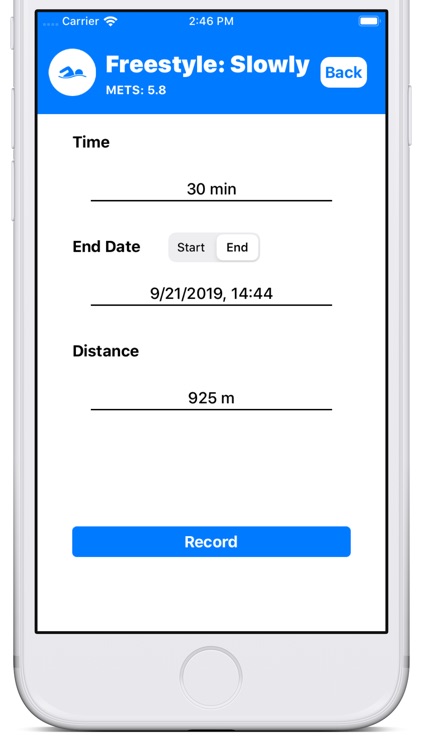 Swimming Log