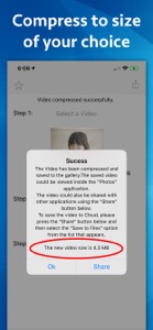 Video Size Compressor screenshot #3 for iPhone