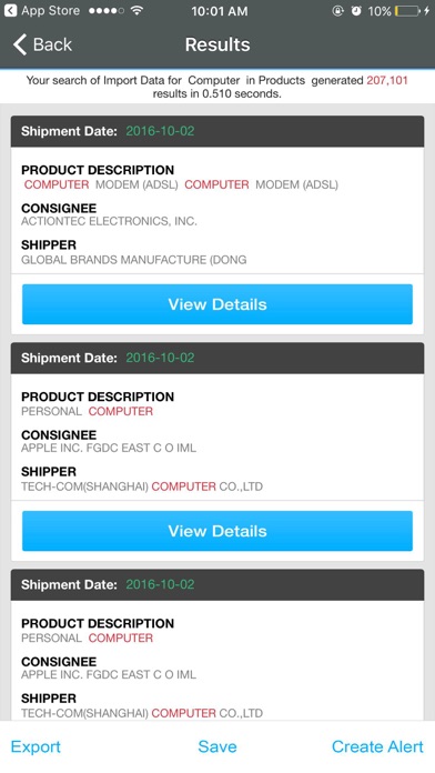 ImportGenius Screenshot