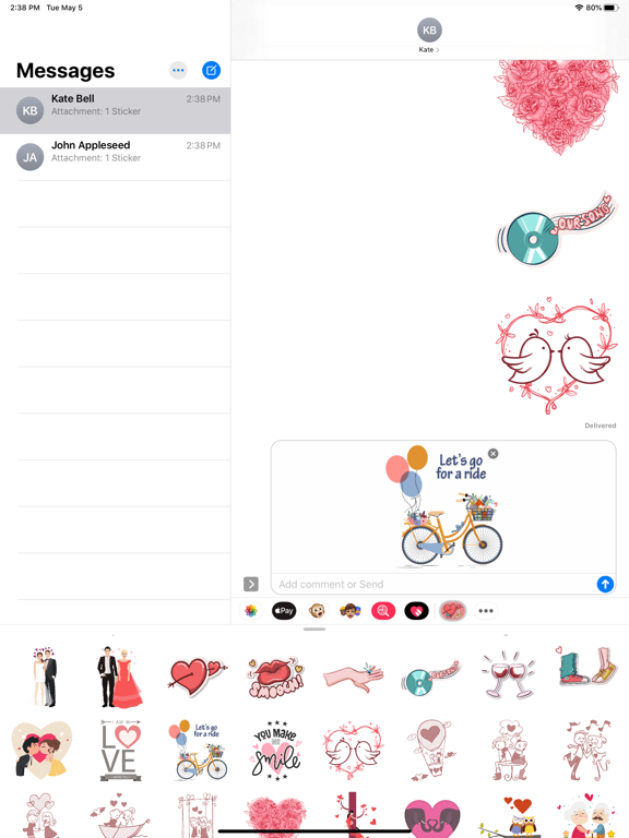 Screenshot #6 pour Romantic In Love Stickers