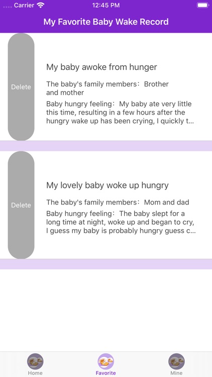 My Baby Hungry Wake Record