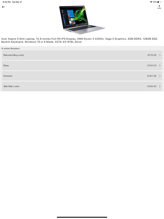 PriceAVA iPad screenshot 3 - Shopping app
