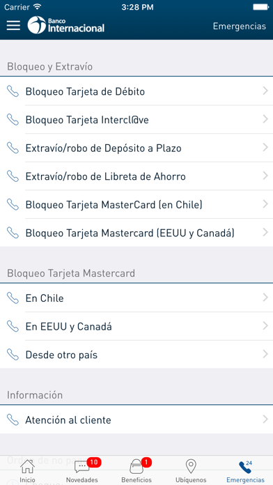 Banca Móvil-Bco. Internacional Screenshot