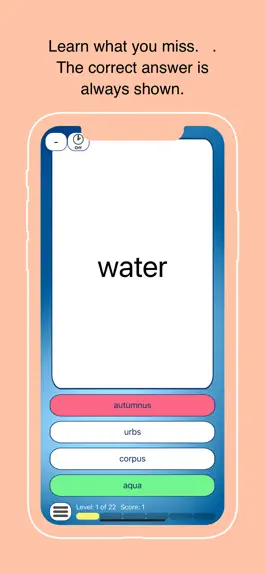 Game screenshot Latin Vocabulary Quiz hack
