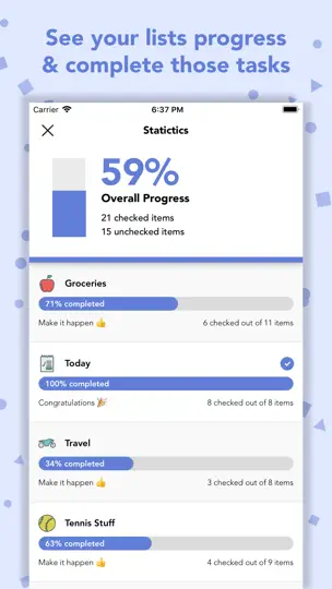 Screenshot von Lists To-do auf dem iPhone 9