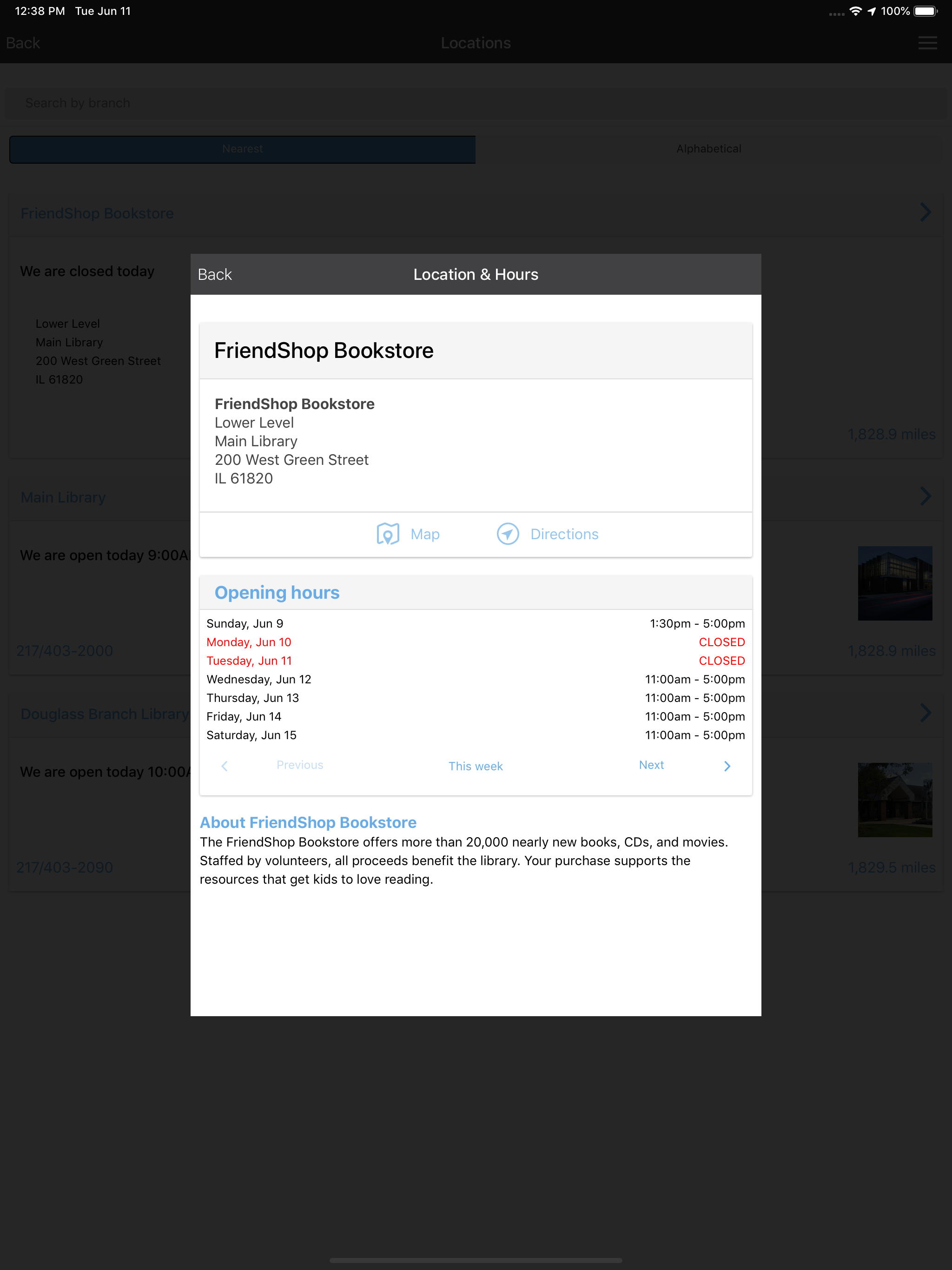 Champaign Public Library App