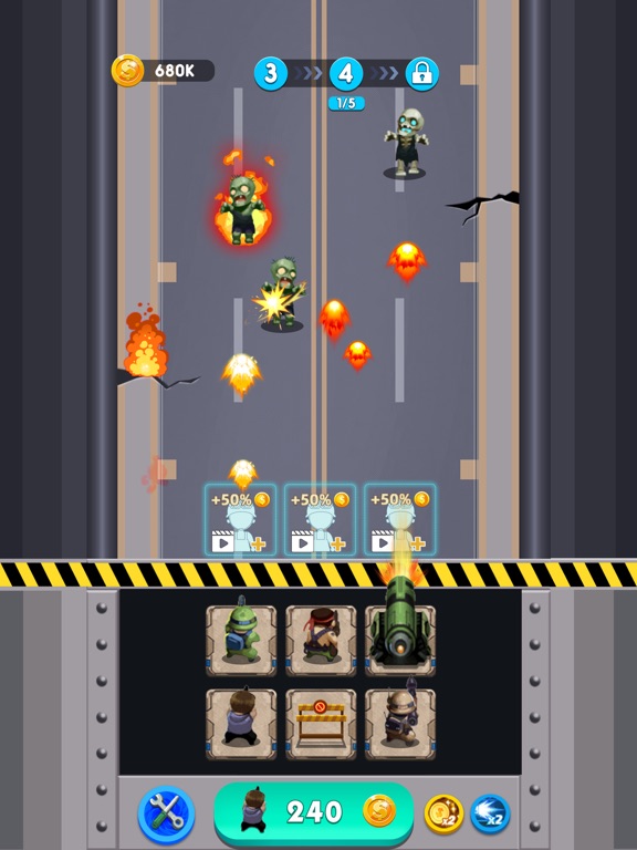 Screenshot #4 pour Merge Zombie Clash