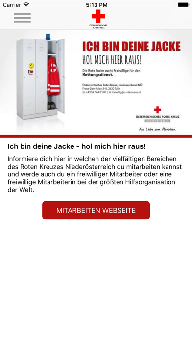 Rotes Kreuz Niederösterreich Screenshot