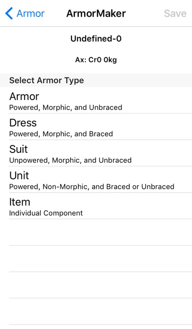 Screenshot of ArmorMaker
