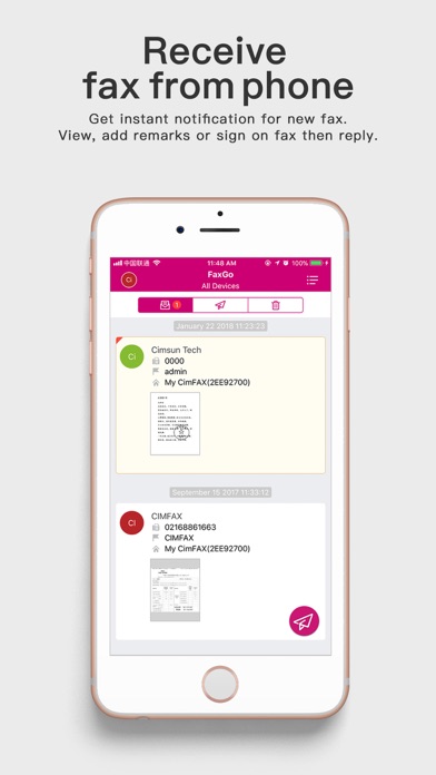 CimFAX FaxGo-Fax from Phone Screenshot