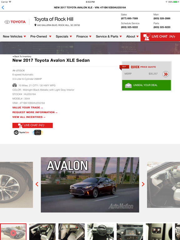 Toyota of Rock Hill iPad screenshot 4 - Shopping app