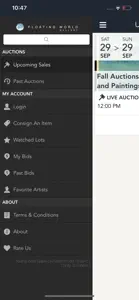 Floating World Auctions screenshot #5 for iPhone