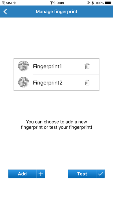 Fingerprint Card Manager screenshot 3