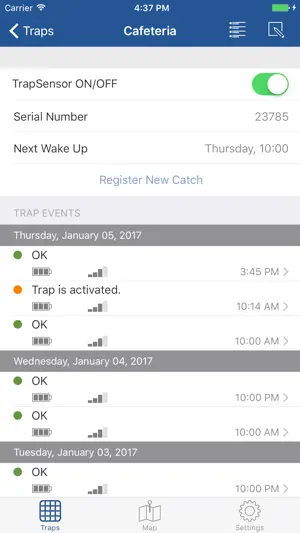 TrapSensor screenshot 2