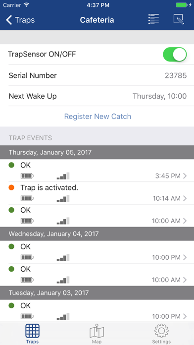 TrapSensor screenshot 2