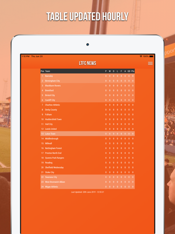 LTFC News App iPad screenshot 4 - Sports app