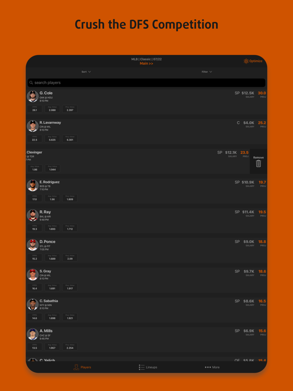 Screenshot #4 pour Draftwise - DFS Optimizer