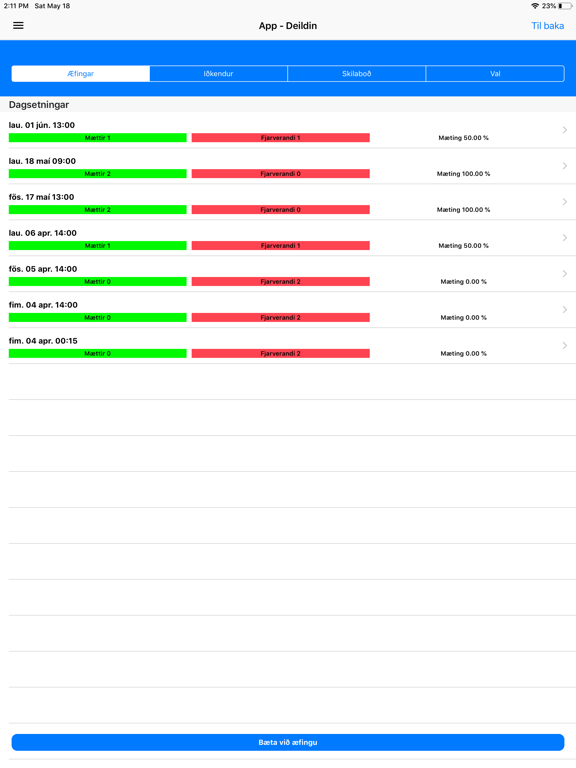 Screenshot #6 pour Nóri íþróttaappið
