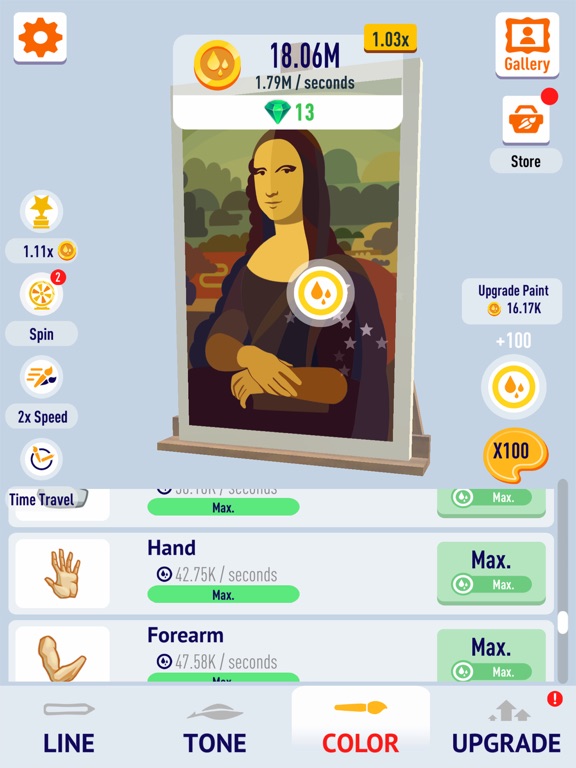 Idle Art Gallery: Paint Tycoon iPad screenshot 4 - Games app