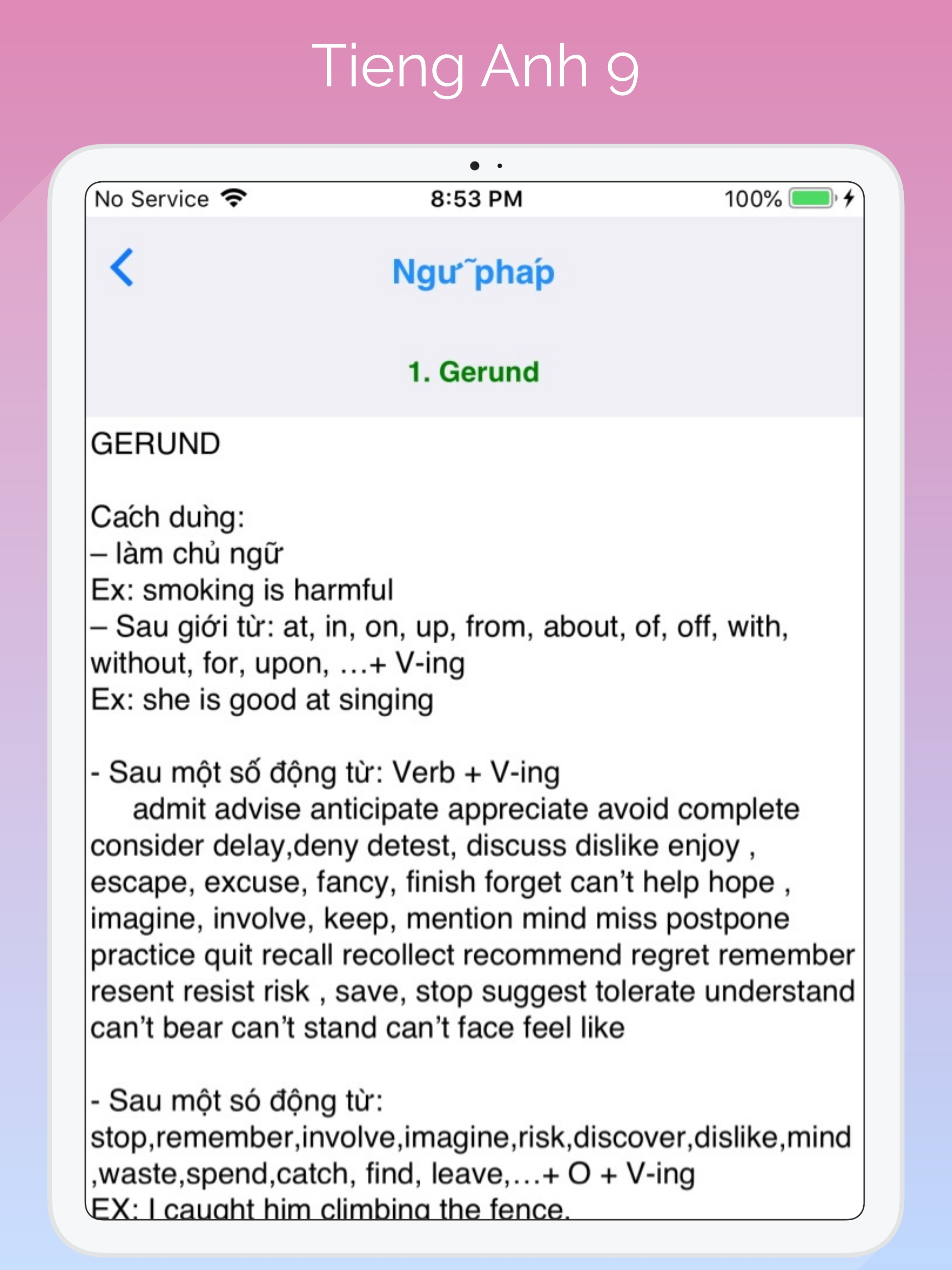 Tieng Anh Lop 9 - English 9 screenshot 6