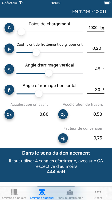 Screenshot #2 pour SpanSet Calculateur d'arrimage