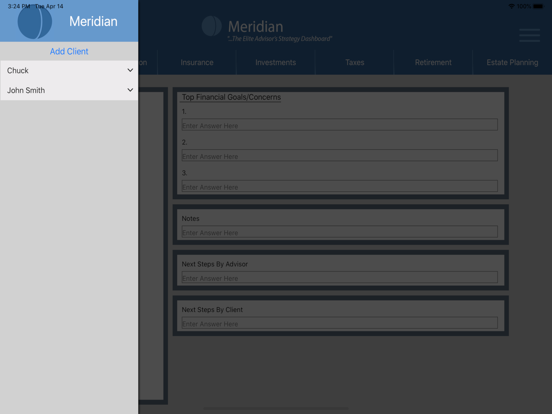 Meridian Advisor Dashboard screenshot 3