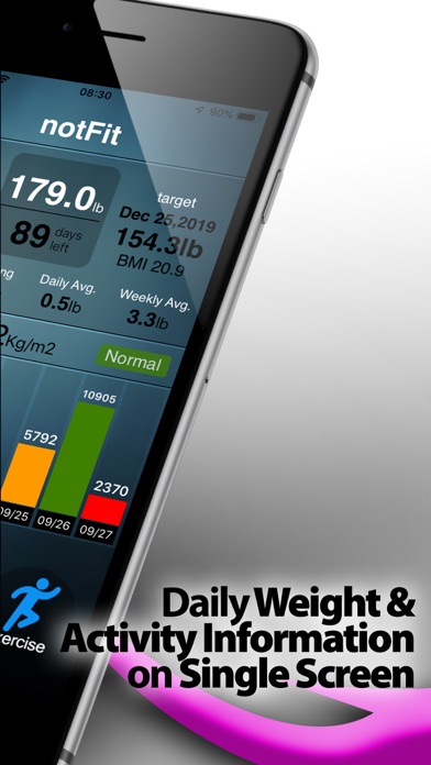 notFit Pedometer & Weight Loss Screenshot