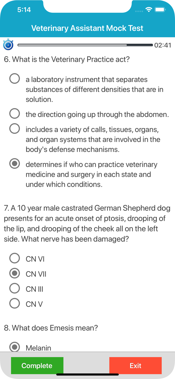 Veterinary Assistant Quizzes