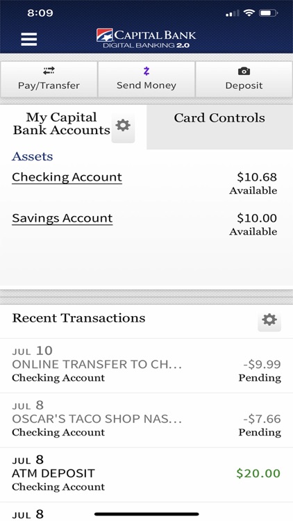 Capital Bank US Mobile Banking