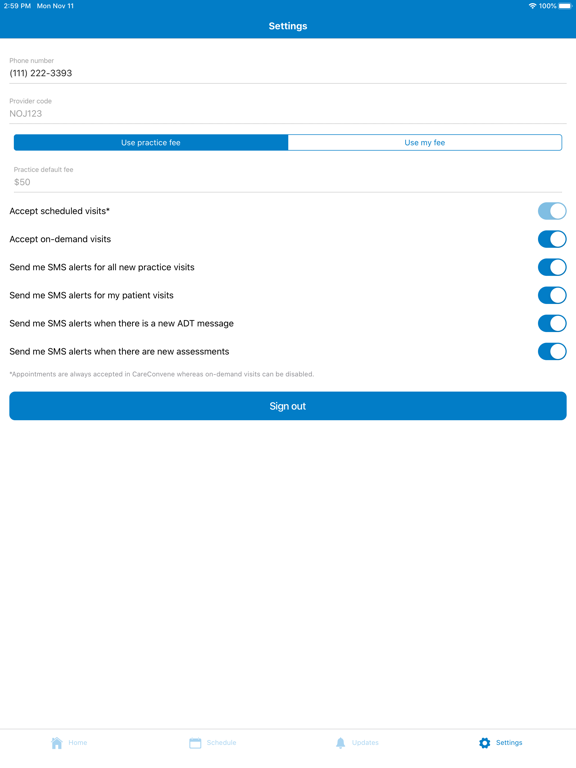 Care Convene Provider iPad screenshot 6 - Medical app