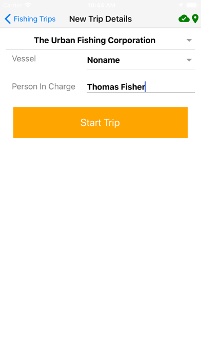 eCatch Logbook Screenshot