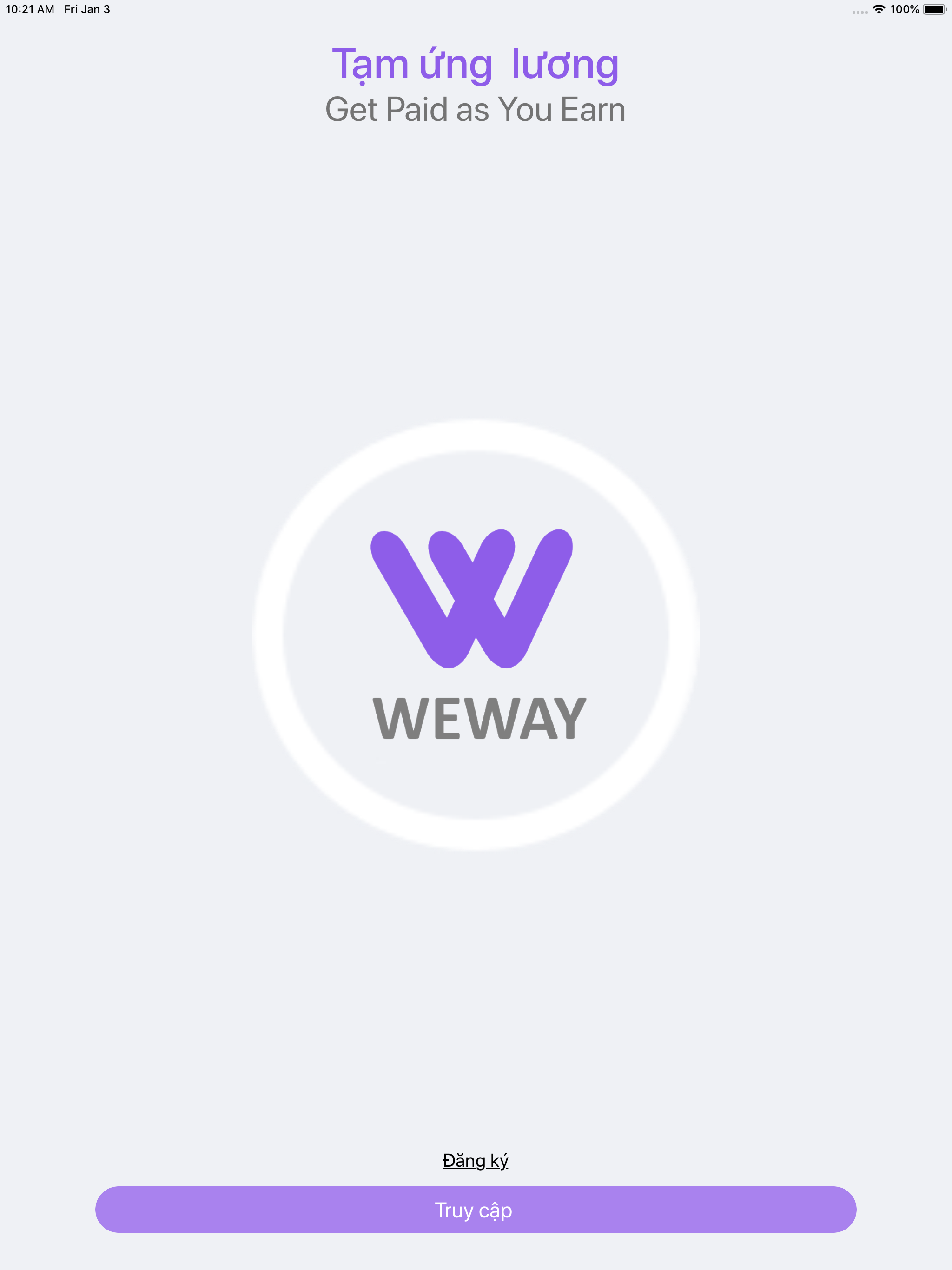 WeWay – Ứng lương khi bạn cần