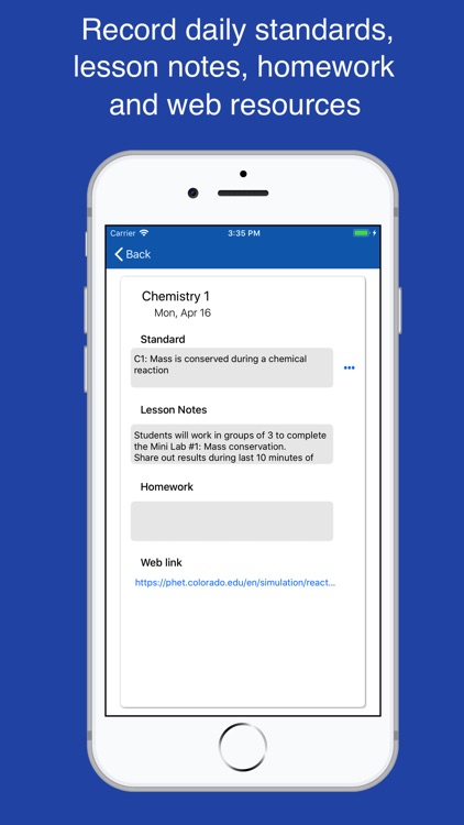 Class Planner for teachers