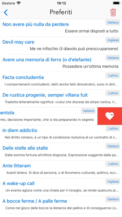 Frasi Fatte - Glossario