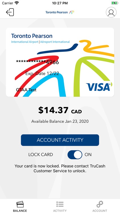 Toronto Pearson BalanceChecker