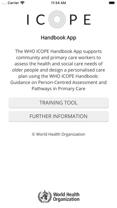 WHO ICOPE Handbook App screenshot 2 of 7