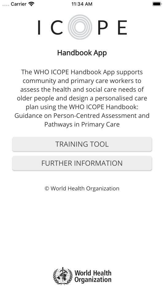 #2. WHO ICOPE Handbook App (iOS) Podle: World Health Organization