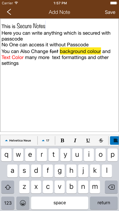 Screenshot #2 pour Secure Notes : Text Memo, Note