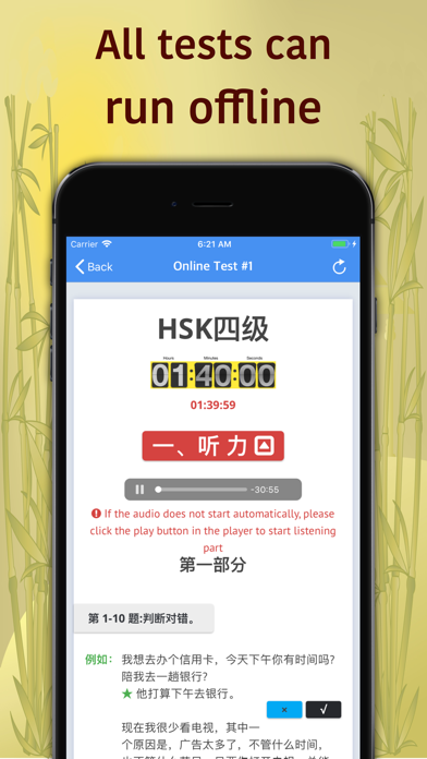 HSK-4 online test / HSK exam Screenshot