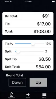 tip calculator % gold iphone screenshot 2